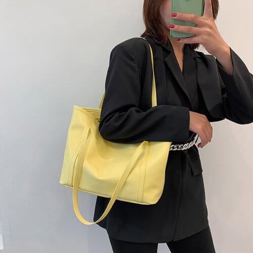 Women Vintage Leather Solid Color Large Capacity Shoulder Tote Bag Handbags womens leather bag tote bag 2021 womens brand