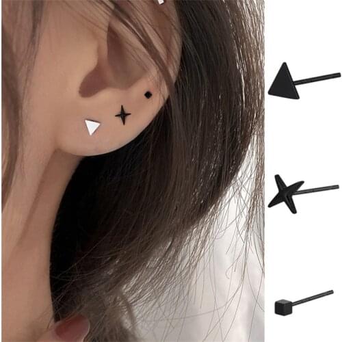 VENTFILLE 925 Sterling Silver Personality Temperament Geometric Exquisite Simple Earrings