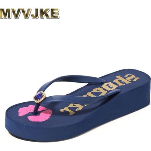 MVVJKEWedge shoes for women beach sandals Summer shoes 2020 Flip Flop Shoes Woman platform sandals female slipper slippers