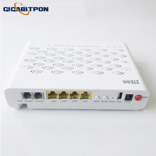 ZTE F660 V5.0 GPON ONU 4FE + Wireless Wifi +USB +TEL modem fiber optic router with power supply and box