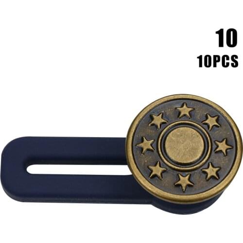 10pcs Jeans Retractable Button Adjustable Detachable Extended Button for Clothing Jeans LXH