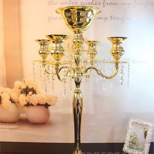 10pcs/lot 68cm(H) Gold mermaid iron art wedding table centerpieces wedding props Table Chandelier Banquet Prop