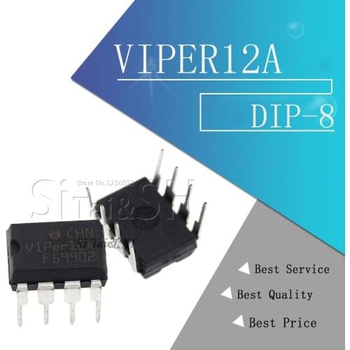 10PCS VIPER12A DIP8 VIPER12 DIP 12A DIP-8 new and original IC