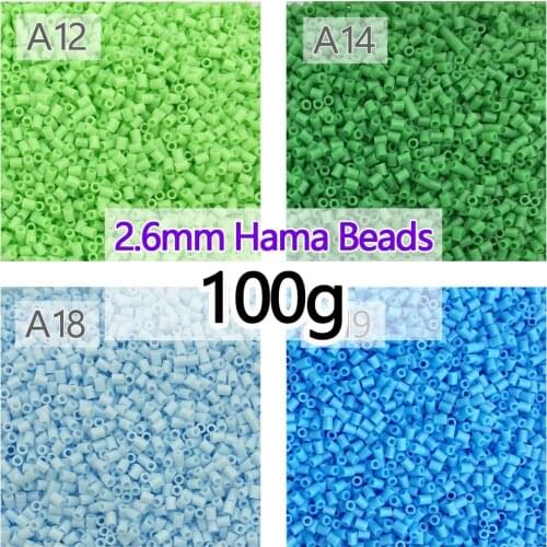 100g/2.6mm Mini Hama Beads PUPUKOU Perler DIY Kids Iron Beads Fuse Handmade Gift Children Toy