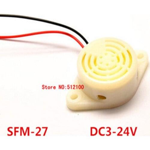 100pcs/lot SFM-27 Electronic Buzzer DC3-24V Continuous sound