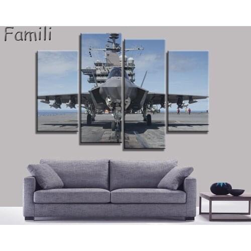 Unframed 4 Panels Modern Fighter HD Picture Canvas Print Painting Wall Art For Wall Decor Home Decoration Artwork