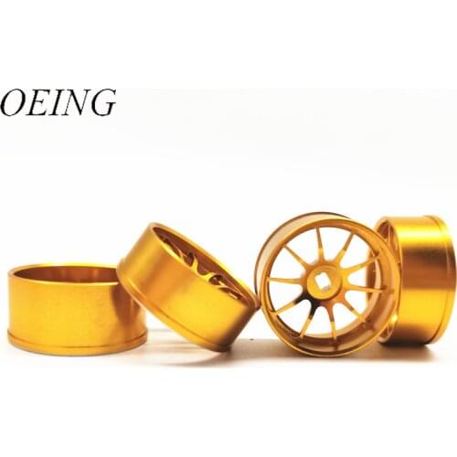 4Pcs Gold Metal 22mm Wheel Hub for KyoSho MINI-Z AWD MA020 030 ATM DRZ BZ3 GLA GLD RC Car