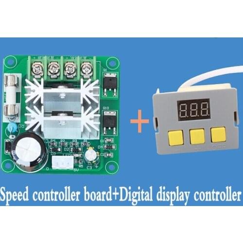 5PCS/LOT DC12V-30V 12V 24V 10A Motor PWM speed controller with digital display(6.5)