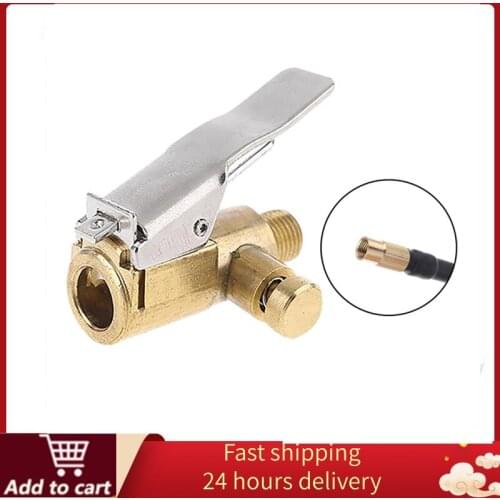 8mm Car Auto Brass Tyre Wheel Tire Air Chuck Inflator Pump Valve Clip Clamp Connector Adapter Car Accessories For Compressor