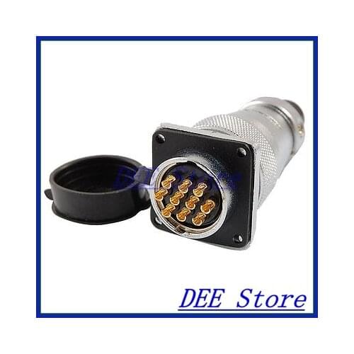 AC 250V 7A 10 Pins Flange Mount Electric Deck Aviation Cable Connector