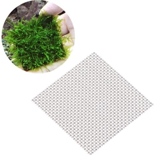 Aquarium Wire Mesh Pad Aquatic Moss Plants Stainless Steel Fish Tank Decoration