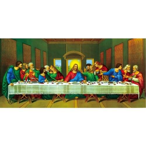 3d Diy Diamond Painting Square Full Rhinestone Painting 5d Diy Diamond Embroidery Mosaic Last Supper Wall Picture Needlework