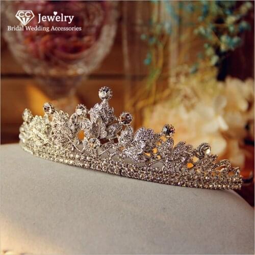 CC Crown Tiara Hairband Jewelry for Women Engagement Wedding Hair Accessories for Bridal Bridesmaids Party Beach Hairwear HG816