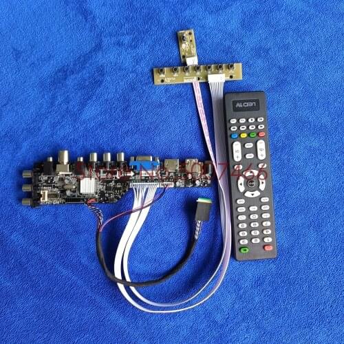 For B116XW03 V.0/V.1/V.2 1366*768 DVB digital LVDS 40-Pin panel universal VGA USB AV TV 3663 LCD Controller board DIY Kit