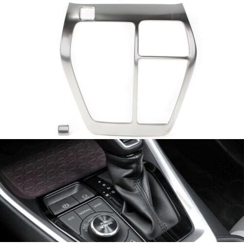For Toyota RAV 4 2019 2020 Car Interior Gear Shift Box Panel Chrome Decorate ABS Cover Trim RHD Only