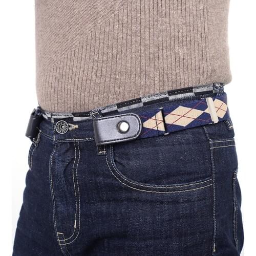 Buckle Elastic Belt For Women Men Free No Buckle Stretch Waist Belt For Jeans Dresses Without Buckle Black Waist Belt