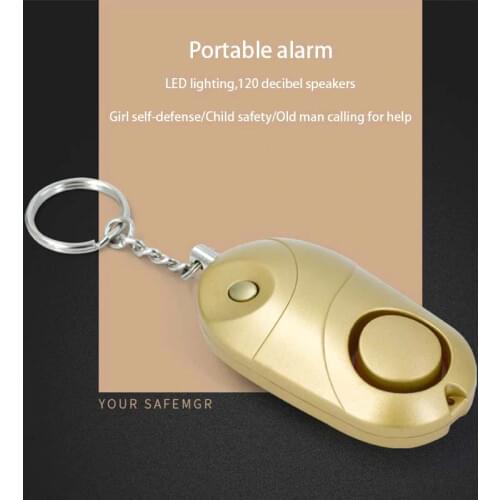 Hot Sale Pocket 130dB Anti Theft Personal Egg Shape Alarms Keychain Outdoor Sports Self Defense SOS Emergency Security Tools