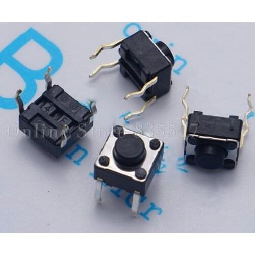 100PCS/LOT Genuine Japanese 6*6*5 original life 1 million times touch button switch induction cooker 6 * 6 * 5 MM micro 4 feet