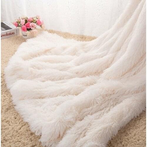 New Super Soft Long Shaggy Fuzzy Fur Faux Fur Warm Elegant Cozy With Fluffy Sherpa Throw Decoration Photography Blanket