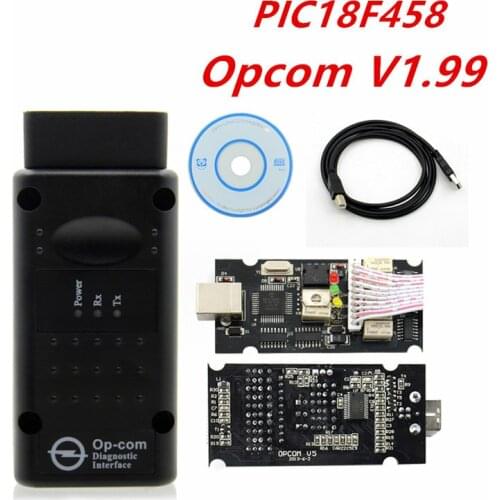 OPCOM v1.59 V1.70 1.95 1.99 OP COM with real pic18f458 can be flash update firmware best quality OP-COM For Opel Diagnostic tool
