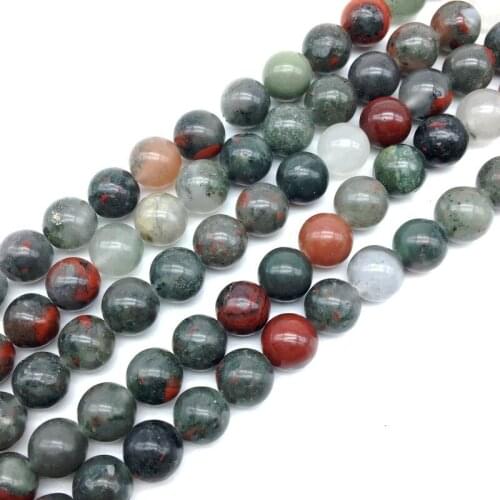 Wholesale Beadztalk Blood Stone Round Spacer Bead 6 mm to 12 mm Loose DIY Jewelry Making Supplies