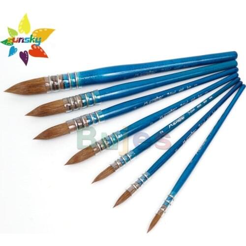 Original Mairtini 656 Mixed mink hair Classical Watercolor brush Mop brush pen Hook line brush Baking paint wooden pen rod