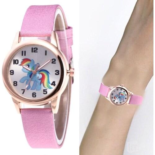 Pony Watch 11 Colors Luxury Leather Strap Life Waterproof Quartz Watch Girl Student Gift Clock for Ladies Birthday Party Gift