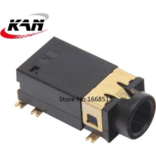 10PCS 3.5 MM headphone socket Audio socket PJ-342 Surface mounted 6 feet Double track gold plated PJ342