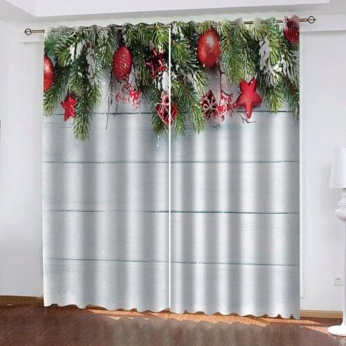 Luxury Blackout 3D Window Curtains For Living Room Bedroom christmas curtains Decoration curtains