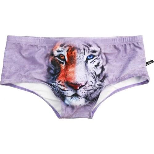 SD341 animal printing swimwear men sexy swimming trunks boxer shorts men swimsuit sunga beach board surfing briefs bathing suits