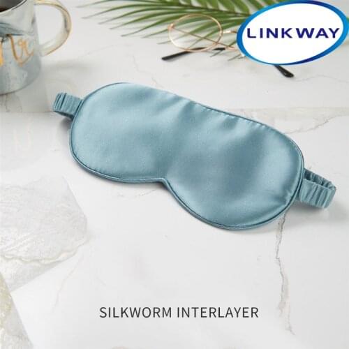 Linkway--Silk Silk Eye Mask Pure Color Silk Breathable Shading Sleeping Eye Mask