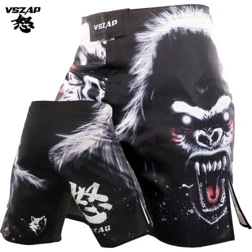 VSZAP comprehensive training shorts gorilla pattern wear-resistant fast dry MMA boxing Muay Thai combat training