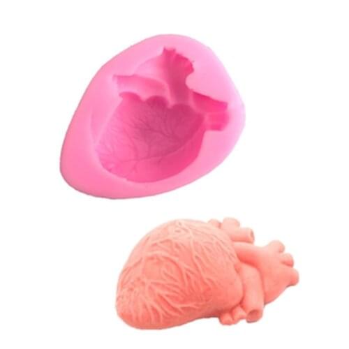 Halloween Heart Brain Silicone Mold Resin Kitchen Baking Tool Diy Pastry Cake Fondant Moulds Dessert Chocolate Lace Decoration