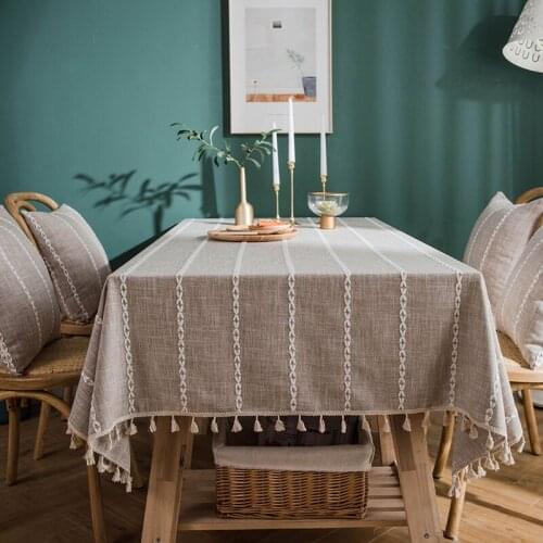 FSISLOVER Decorative Table Cloth Tassel Tablecloth Rectangular Tablecloths Dining Table Cover Obrus Tafelkleed mantel mesa nappe