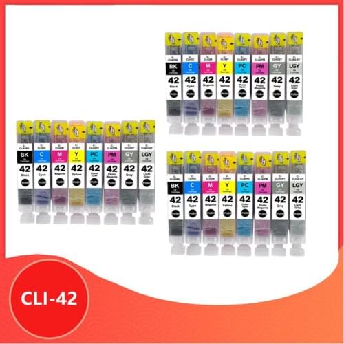 24Pieces Compatible Ink Cartridge For Canon 42 CLI42 CLI-42 CLI 42 For Canon Pixma Pro-100 Printer