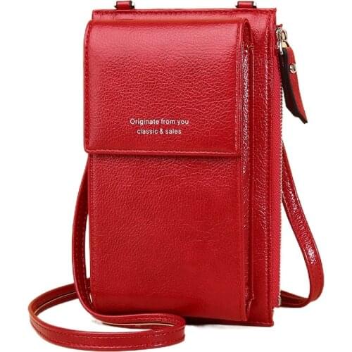 New Women Pu Leather Handbags Girls Small Handbags Multifunctional Large Capacity Crossbody Bags Mini Phone Wallet Dropshipping