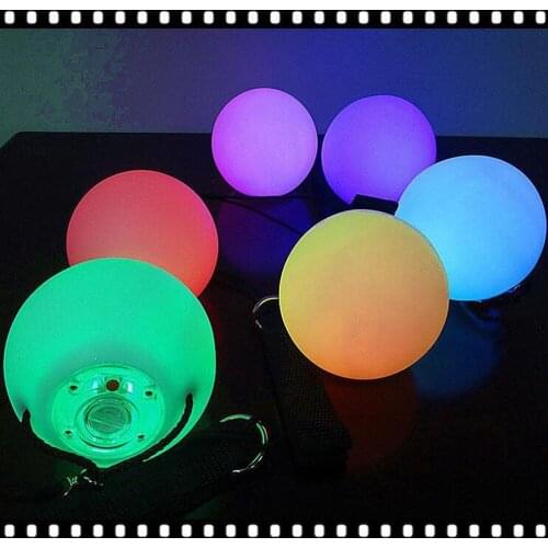 LED POI Thrown Balls Professional Belly Dance Level Hand Props Waterproof Xmas Home Party Wedding Garden Outdoor Decoration