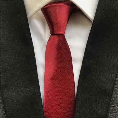 Unique Design 5cm Solid Red Necktie Fashion Gravatas Free Shipping