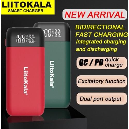 LiitoKala Lii-MP2 Power Bank 18650 Battery Charger Type C Input QC3.0 Fast Charging Charger 20700 21700 Battery Portable Charger