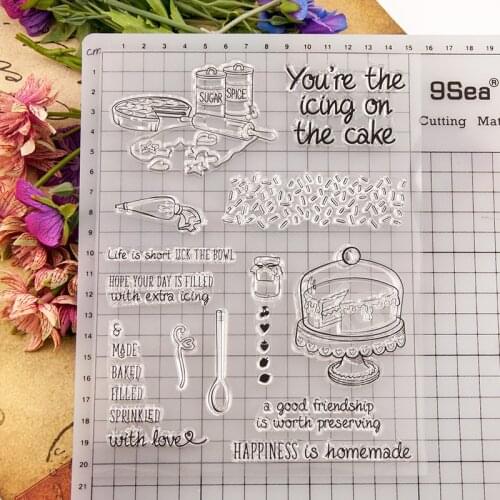 Reunion Baking Cake Clear Stamps Scrapbook Paper Craft Transparent Clear Silicone Seal for DIY Photo Album Decorative