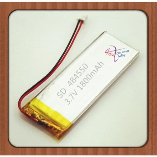XHR-2P 2.45 2.54 1800mAh 484550 3.7V polymer lithium ion battery