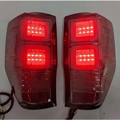 Rear Running Lamp + Brake + Reverse Light + Dynamic Turn Signal Car LED Taillight Tail Light For Ford Ranger T7 T8 2015 - 2019