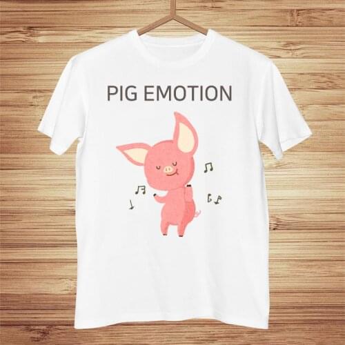 Cartoon Tees Love Pig Emotion Printing Women T Shirts Multi Colors Female Cotton T-shirts Short Sleeve Lady Casual Loose Tops