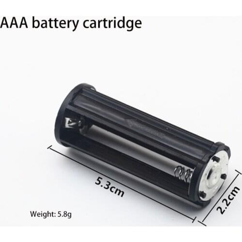 1Pcs Black Battery Holder for 3*AAA Batteries Flashlight Battery Converter Adapter Battery Holder Rack 4.5V Plastic Box