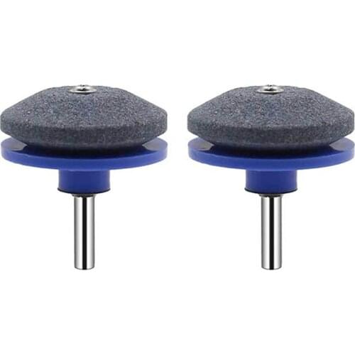 2Pcs 50MM Lawn Mower Blade Sharpener for Power Hand Drill Grinding Drill Mower Sharpener