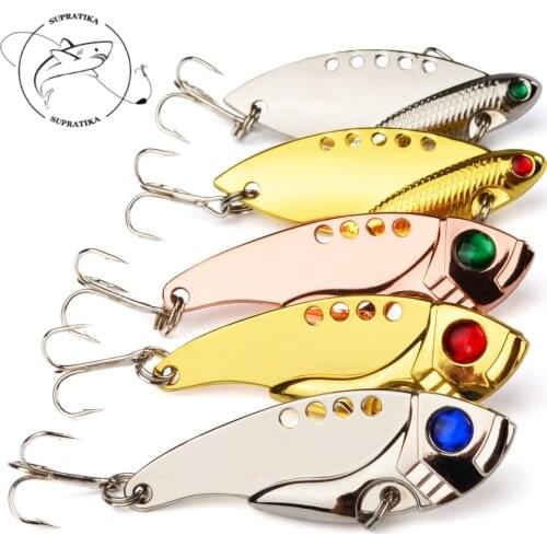 5pcs/lot Metal Spinner Bait Bass Fishing Lures 60mm/11g Treble Hook Jig Crankbait Isca Artificial Lead Wire Hard Spoon Baits