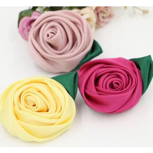 DIY Hair Accessories Patches Sew On Clothes Hats Brooch Badge Rose Flower Patches For Wedding Clothing Fabric Sewing Patches