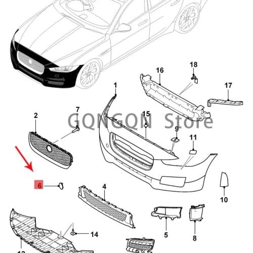 CAR is suitable for XE 2016 front trailer cover round 2015 -2021 Jag ua rxe Towing hook opening cover Front trailer cover Towing
