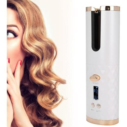 Cordless Auto Hair Curler USB Rechargeable Fast Heating Hair Curler Hair Styling Tool