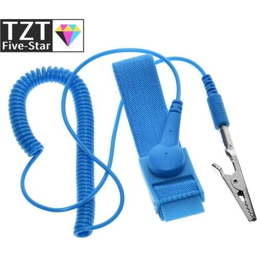 TZT Cordless Wireless Clip Antistatic Anti Static ESD Wristband Wrist Strap Discharge Cables For Electrician IC PLCC worker